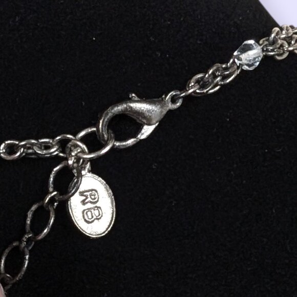 Gothic Swirling Rhinestone Cross Necklace - Picture 6 of 7